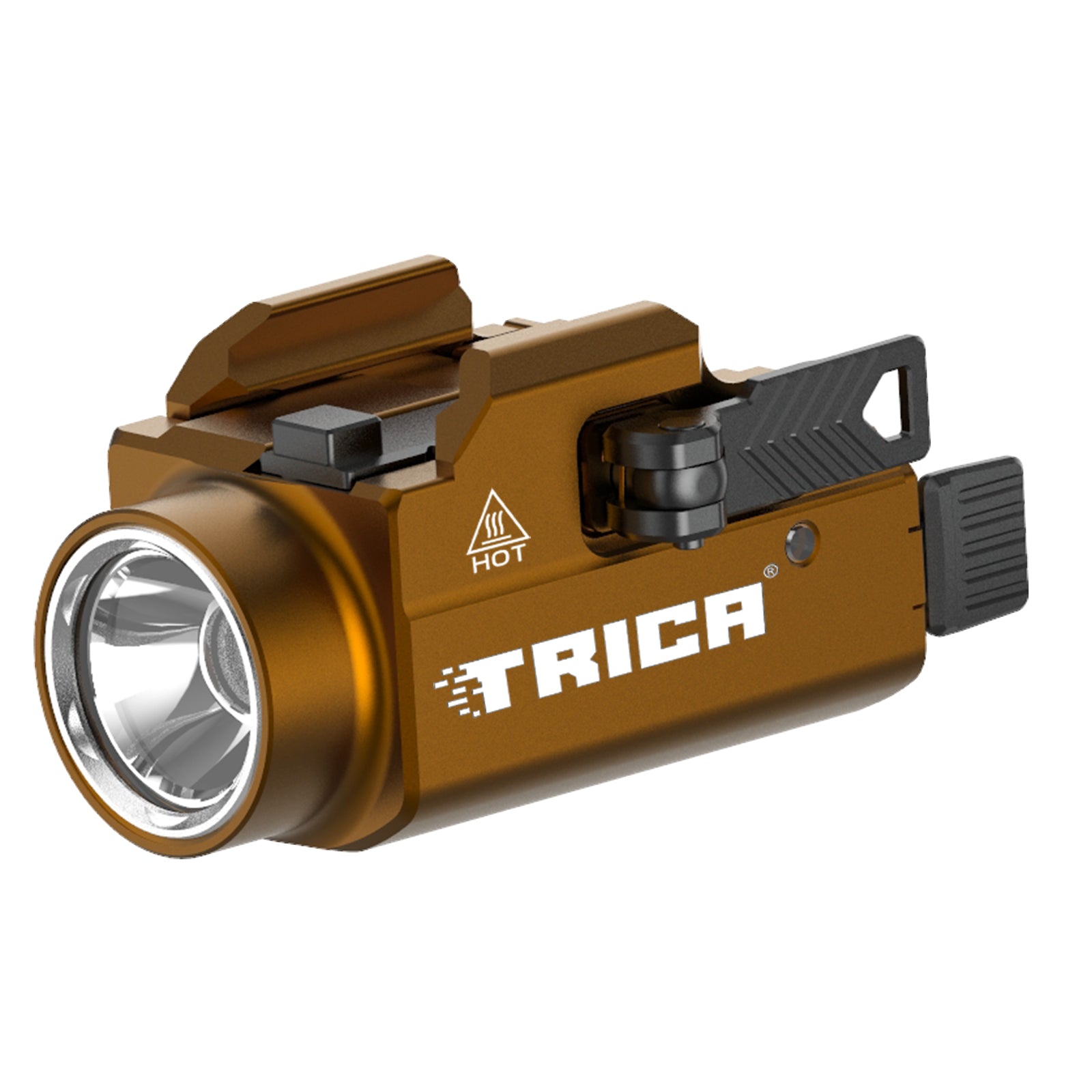 Trica 800-Lumen Pistol Light – Quick Release, USB Rechargeable, GL/Picatinny Rail