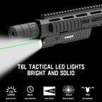 Trica TM60L 1350-Lumen Rifle Flashlight & Green Laser Combo – M-LOK Mount, Strobe