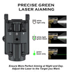 Trica 800-Lumen Pistol Light with Green Laser – Strobe, Quick Detach, GL/Picatinny Rail