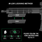 Trica TM60L 1350-Lumen Rifle Flashlight & Green Laser Combo – M-LOK Mount, Strobe