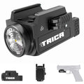 Trica 800-Lumen Tactical Gun Flashlight – Quick Release, USB Rechargeable, GL/Picatinny Rail