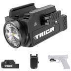 Trica 800-Lumen Tactical Gun Flashlight – Quick Release, USB Rechargeable, GL/Picatinny Rail