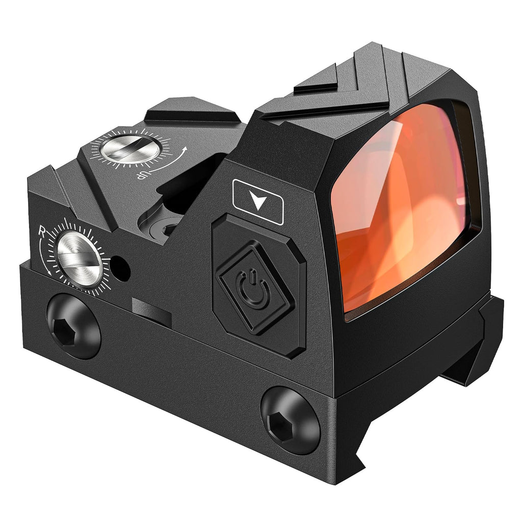 WolfCloak Motion Awake 2MOA Red/Green Dot Scope for RMR Cut Footprint, Shockproof and Waterproof Red Dot Sight, Open Reflex Optics with Adapter Plate for MOS and 21mm Picatinny Base